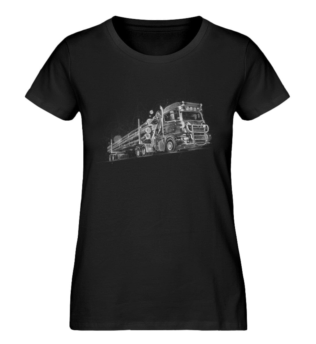 Holztransport - Damen Premium Bio Shirt Black XS 