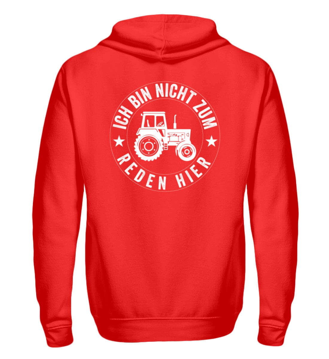 Ich bin nicht zum Reden hier Traktor - Zip-Hoodie Rubin Red S 