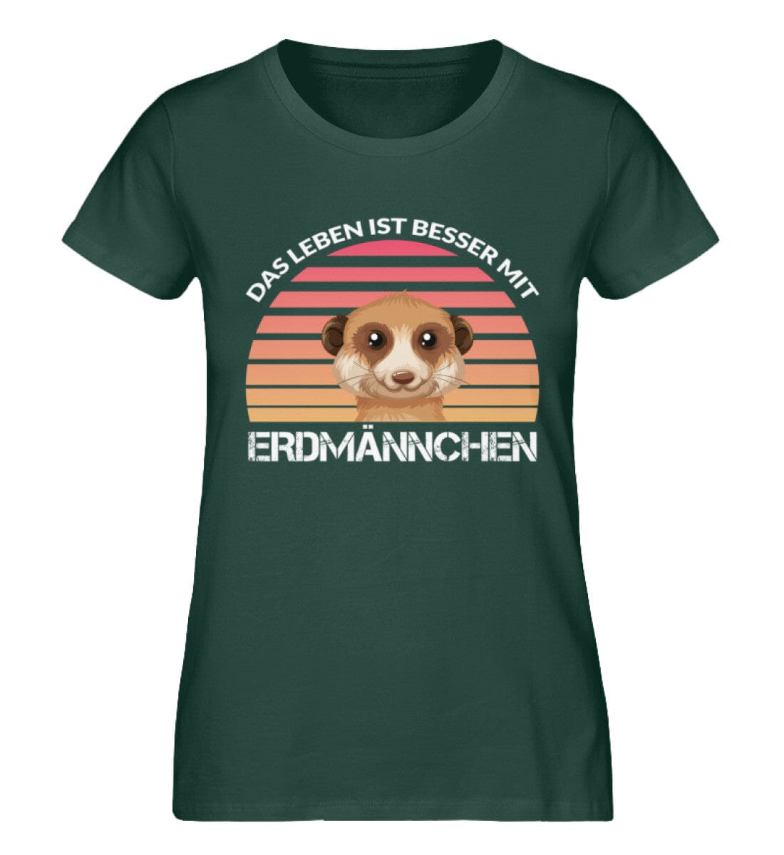 Das Leben ist besser mit Erdmännchen - Damen Premium Bio Shirt Glazed Green S 