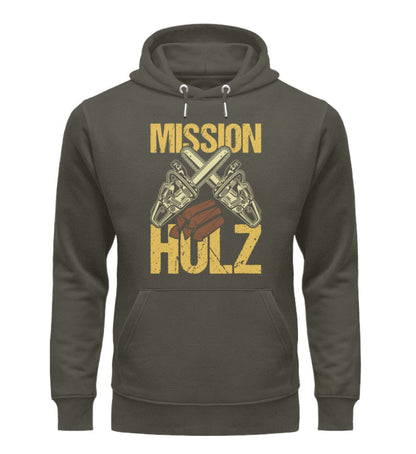 Meine Mission Holz - Unisex Premium Bio Hoodie Khaki XS 