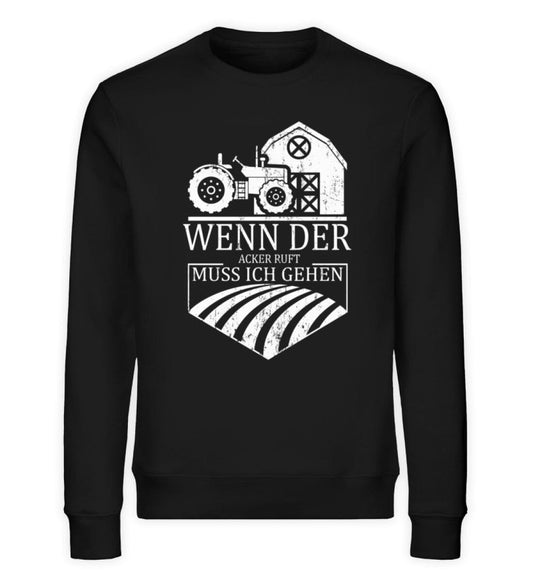 Der Acker ruft - Unisex Bio Sweatshirt Black XS 