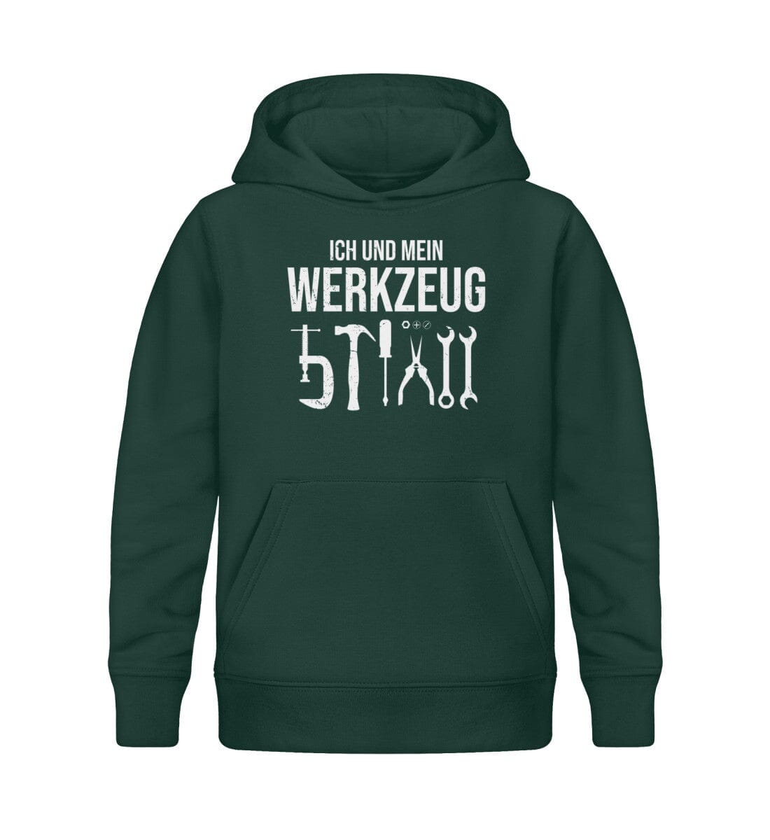 Ich und mein Werkzeug - Kinder Bio Hoodie Glazed Green 12/14 (152/164) 