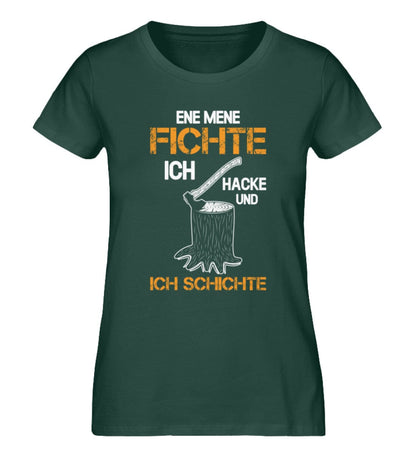 Ene Mene Fichte - Damen Premium Bio Shirt Glazed Green S 