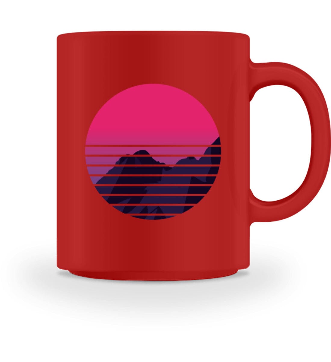 Sonnenuntergang Berge - Tasse Red M 