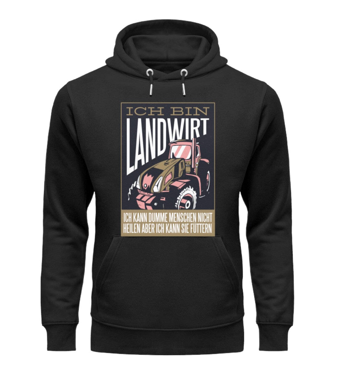 Ich bin ein Landwirt - Unisex Premium Bio Hoodie Black S 