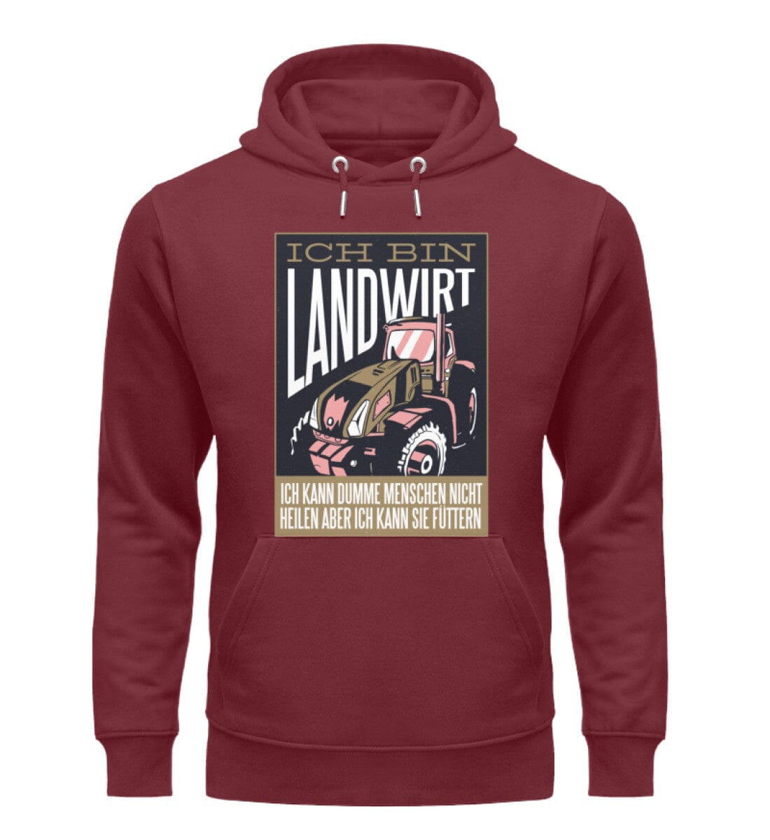 Ich bin ein Landwirt - Unisex Premium Bio Hoodie Burgundy S 