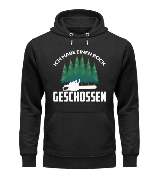 Ich habe einen Bock geschossen - Unisex Premium Bio Hoodie Black S 