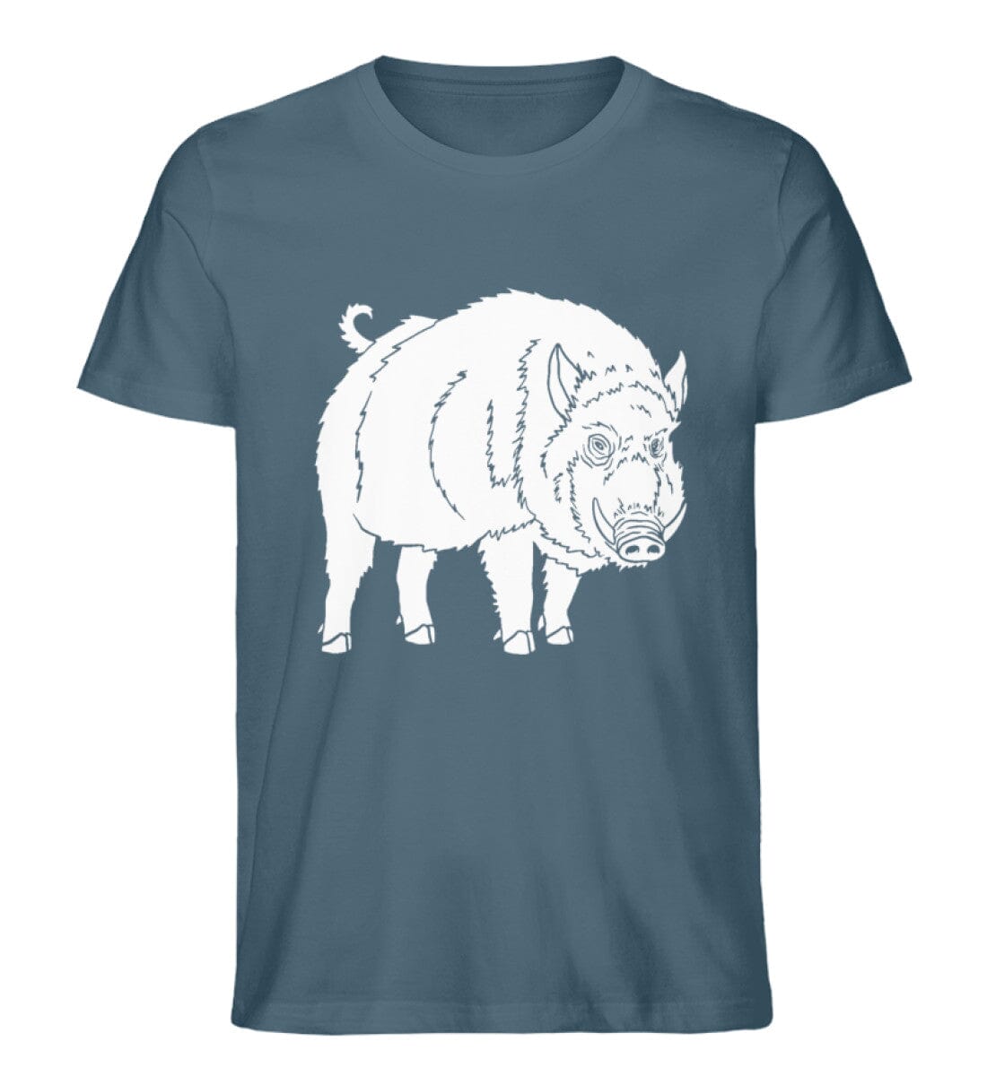 Tier des Waldes Wildschwein gezeichnet - Unisex Premium Bio Shirt Stargazer S 