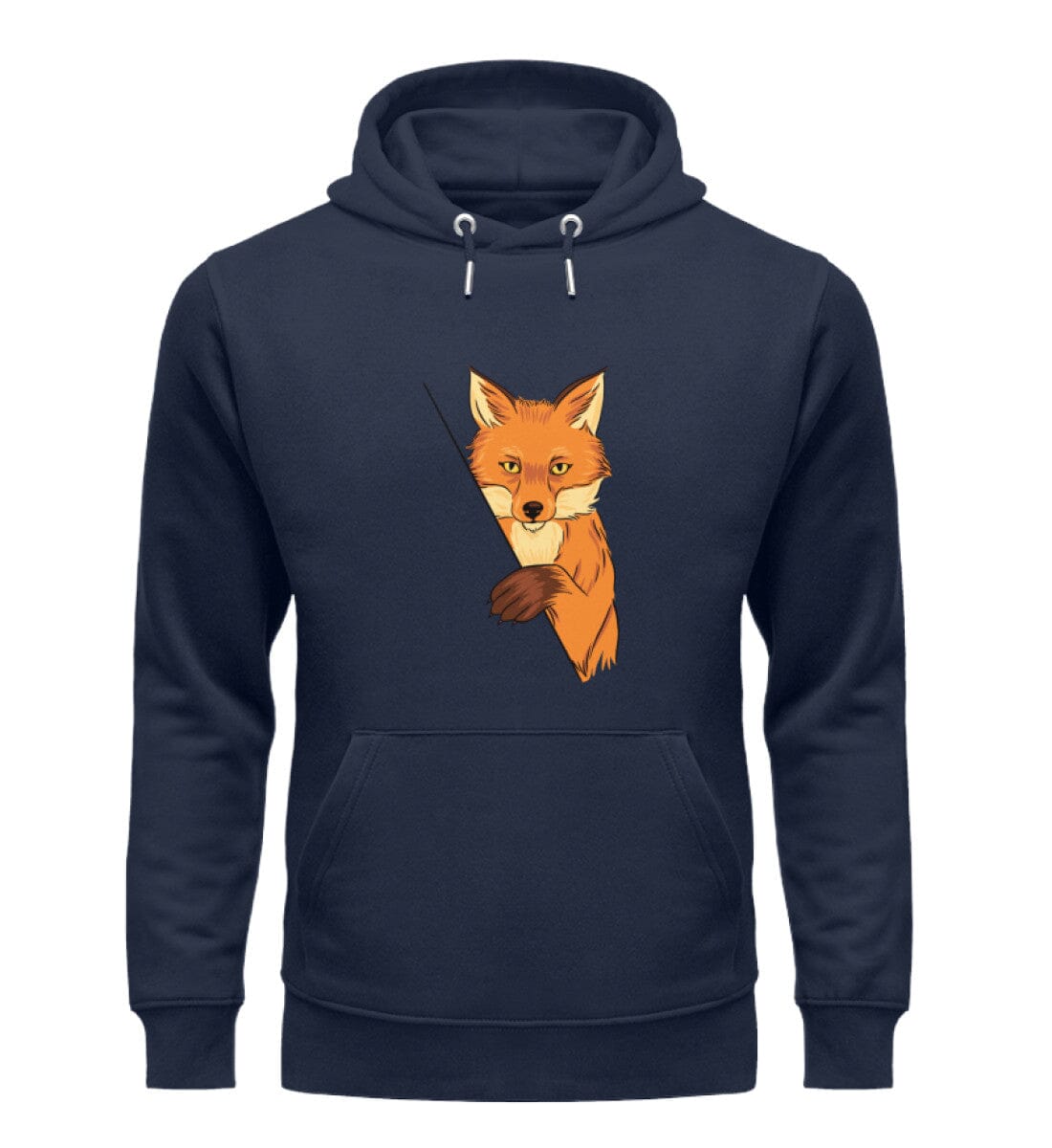 Der schlaue Fuchs - Unisex Premium Bio Hoodie French Navy S 