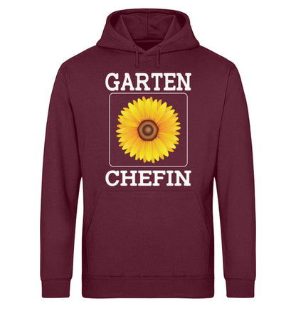 Garten Chefin - Unisex Bio Hoodie Burgundy XS 