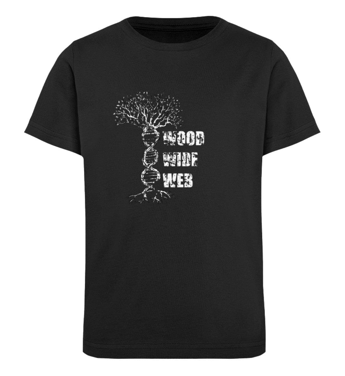 WOOD WIDE WEB - Kinder Bio Shirt Black 12/14 (152/164) 