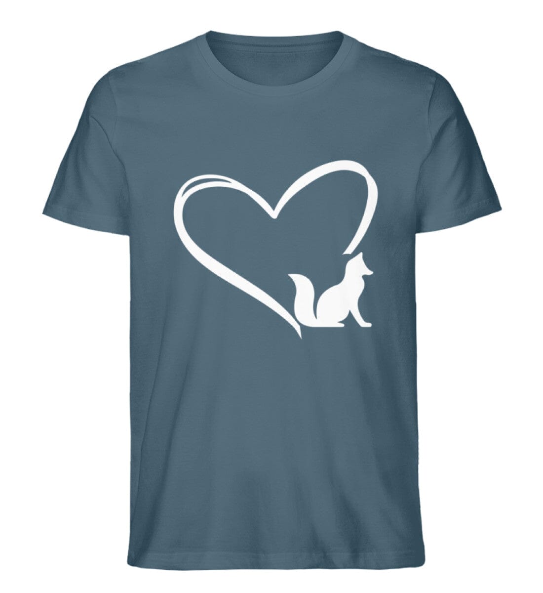 Tier im Herz Fuchs - Unisex Premium Bio Shirt Stargazer S 