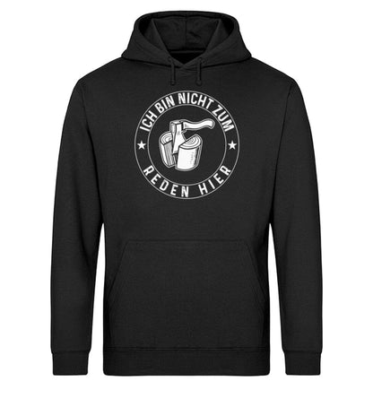 Nicht zum Reden hier Axt - Unisex Bio Hoodie Black XS 