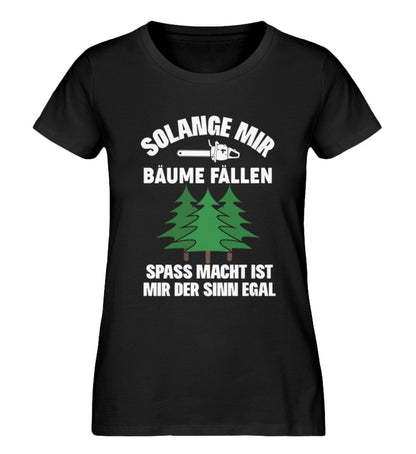 Fällen macht Spaß - Damen Premium Bio Shirt Black S 