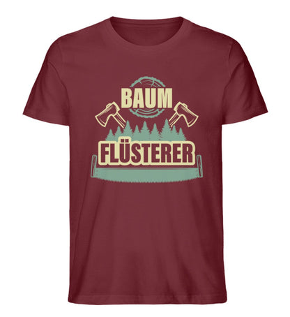 Baum Flüsterer - Unisex Premium Bio Shirt Burgundy S 