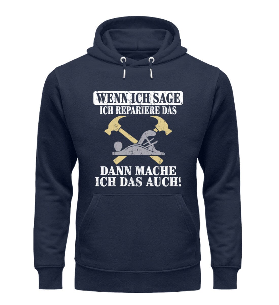 Ich repariere das - Unisex Premium Bio Hoodie French Navy XS 