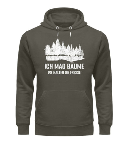 Bäume halten die Fresse - Unisex Premium Bio Hoodie Khaki XS 