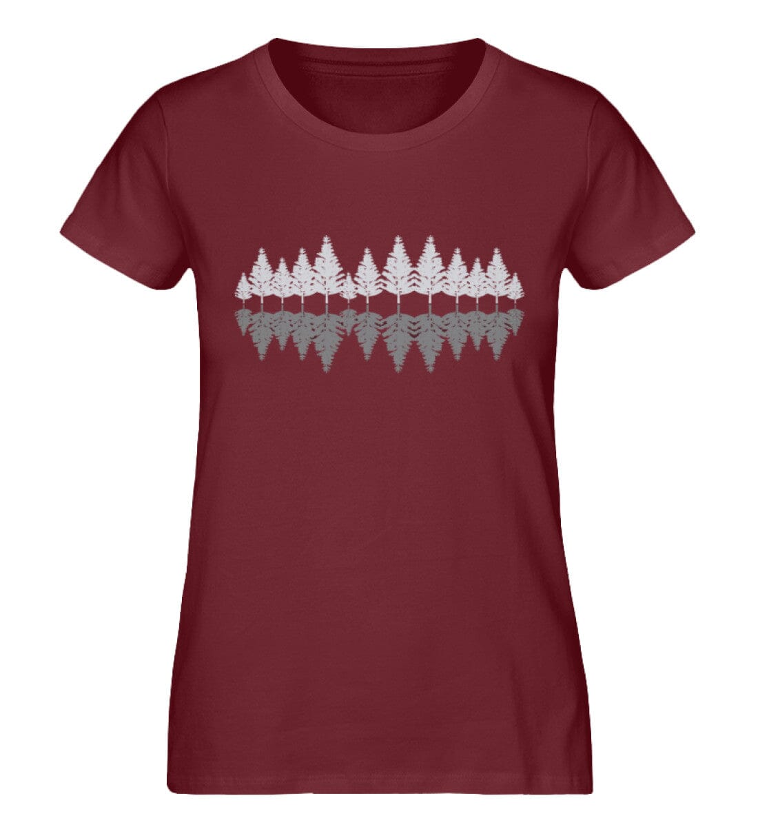Der Wald und die Bäume - Damen Premium Bio Shirt Burgundy S 