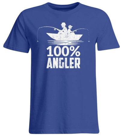 100% Angler - Übergrößenshirt Royal Blue 3XL 