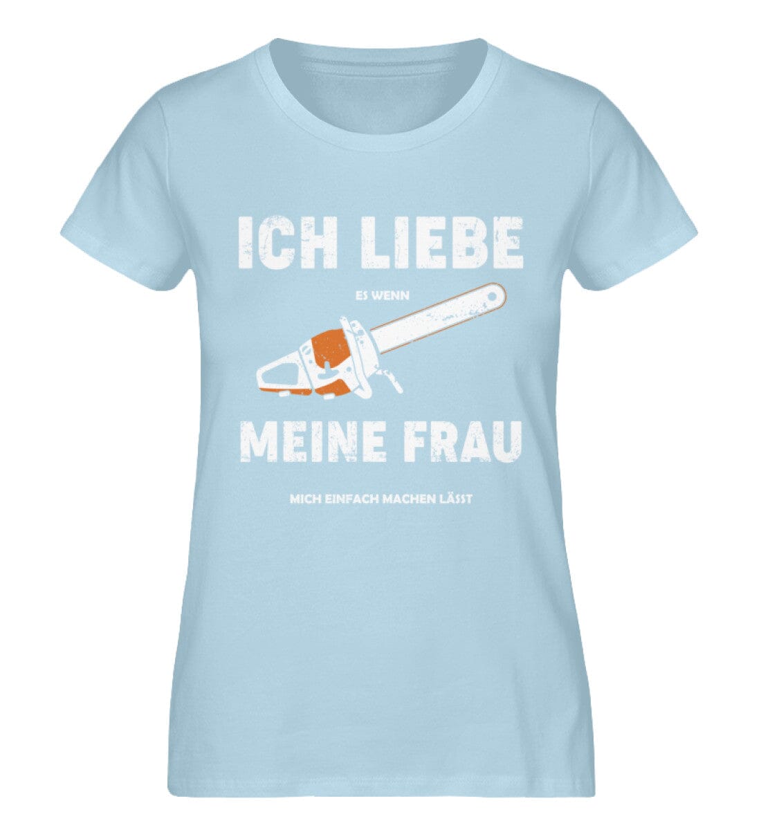 Ich liebe meine Frau - Damen Premium Bio Shirt Sky Blue S 