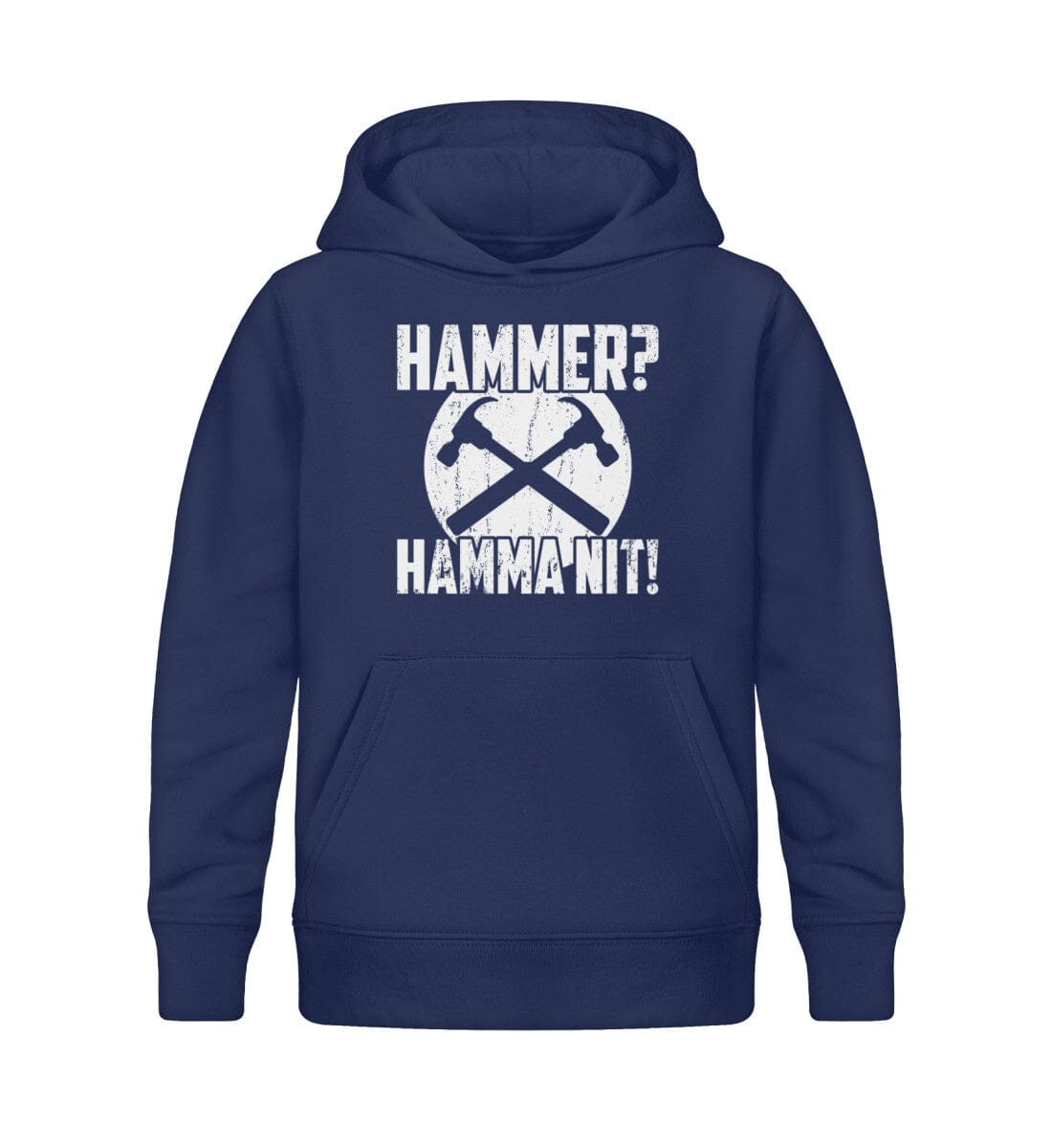 Hammer? Hamma nit! - Kinder Bio Hoodie French Navy 12/14 (152/164) 