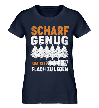 Scharf genug - Damen Premium Bio Shirt French Navy XS 