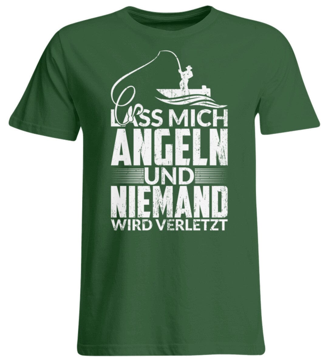 Lass mich angeln - Übergrößenshirt Bottle Green 3XL 