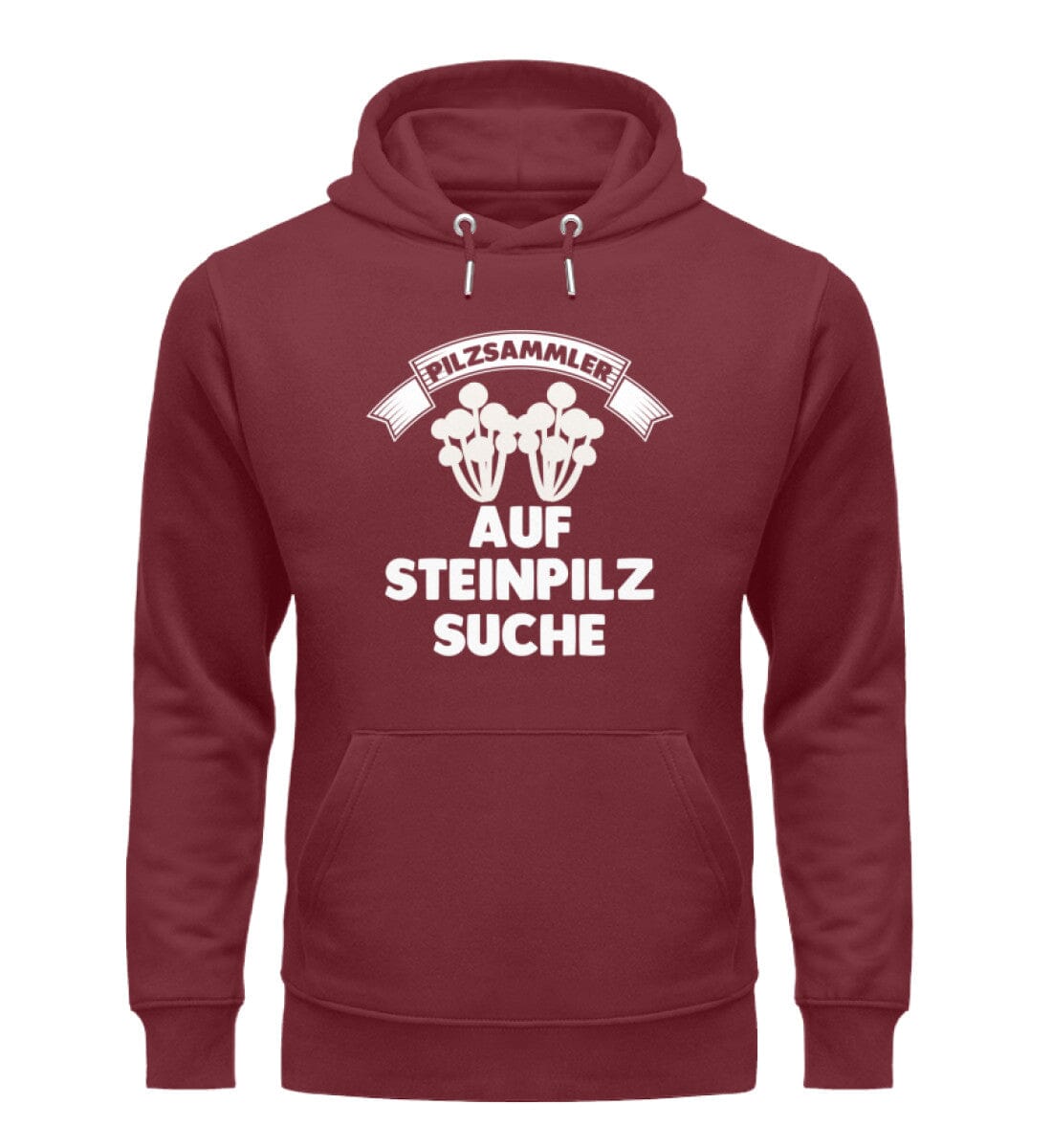 Pilzsammler auf Steinpilz suche - Unisex Premium Bio Hoodie Burgundy S 