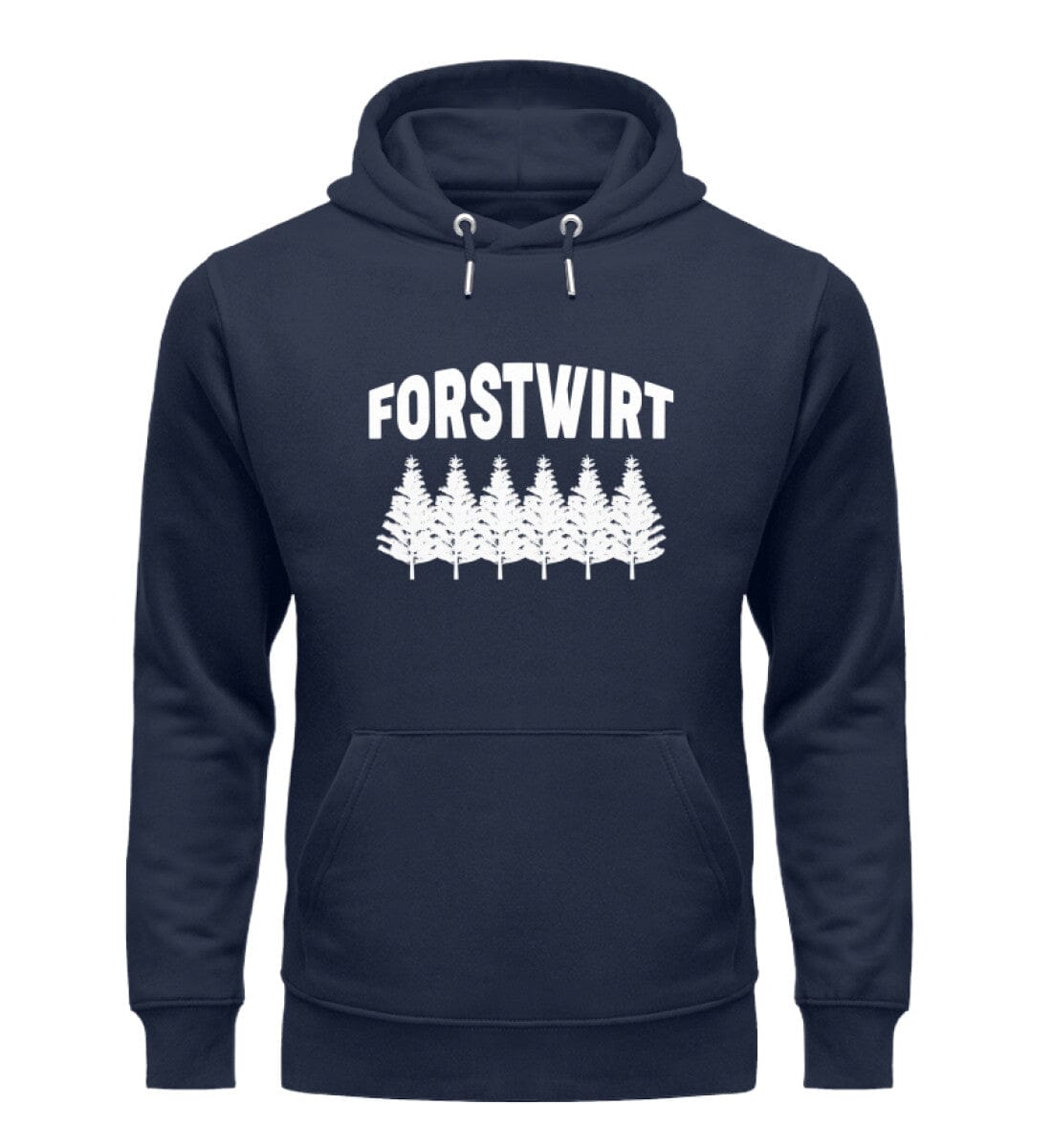 FORSTWIRT MIT BÄUMEN - Unisex Premium Bio Hoodie French Navy XS 