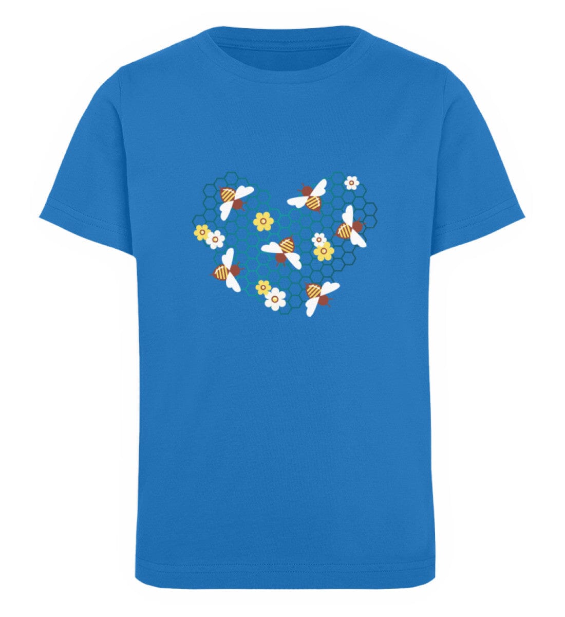 Bienenherz - Kinder Bio Shirt Royal Blue 12/14 (152/164) 