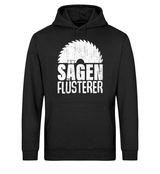 Sägen Flüsterer - Unisex Bio Hoodie Black XS 