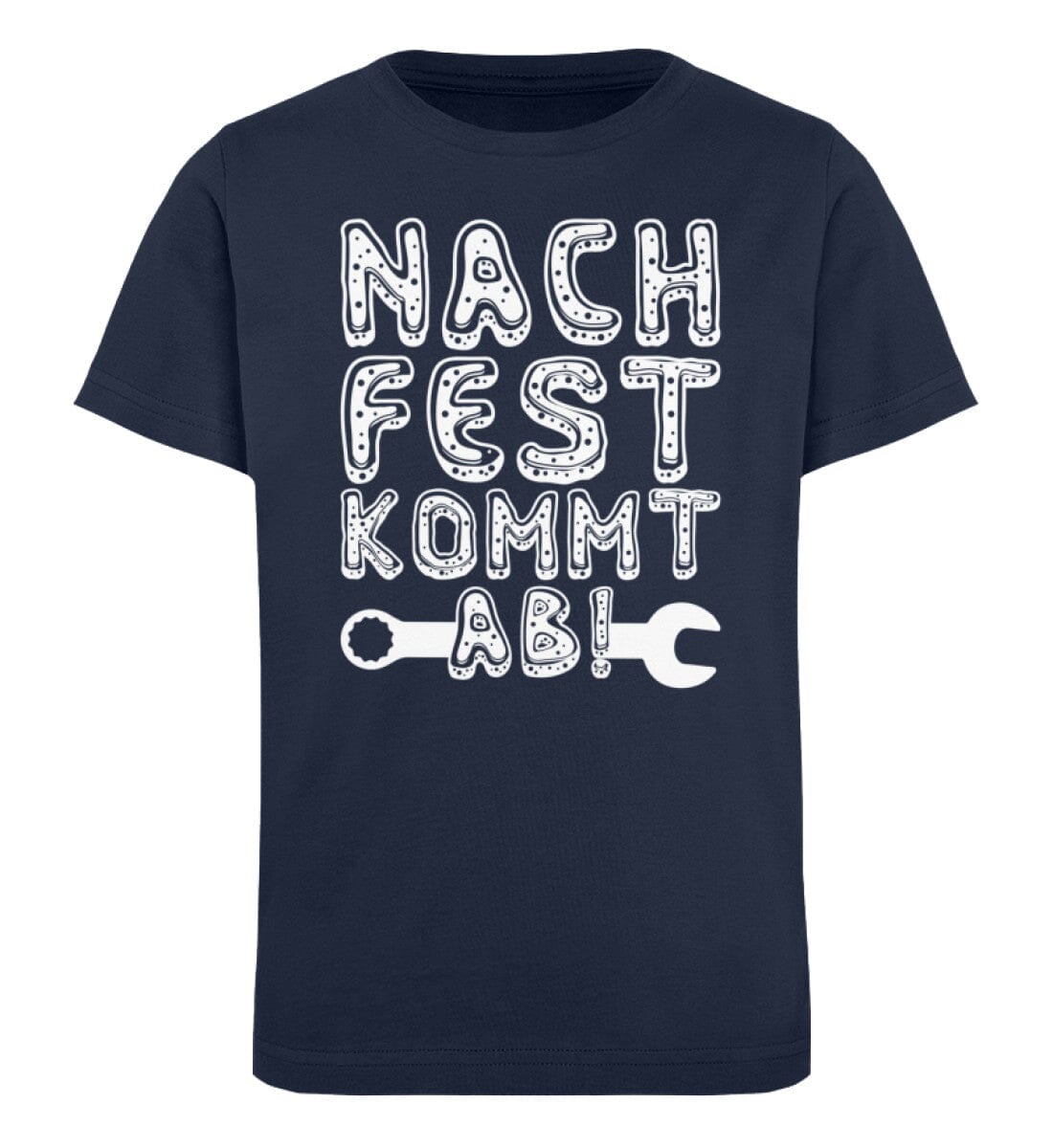 Nach fest kommt ab - Kinder Bio Shirt French Navy 12/14 (152/164) 