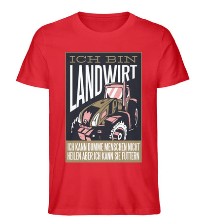 Ich bin ein Landwirt - Unisex Premium Bio Shirt Red S 