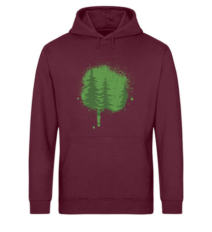 Die Farbe des Waldes - Unisex Bio Hoodie Burgundy XS 