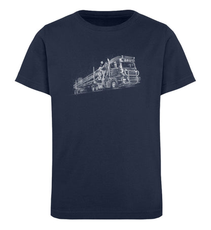 Holztransport - Kinder Bio Shirt French Navy 12/14 (152/164) 